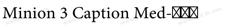 Minion 3 Caption Med字体转换 Minion 3 Caption Med字体转换